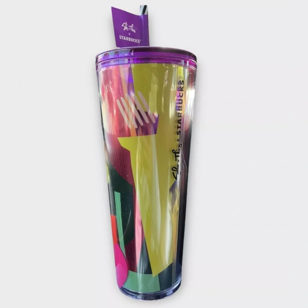 Starbucks X Shae Anthony 2024 ‘She x This’ Graphic Cold Cup 24oz Tumbler - Picture 3 of 7